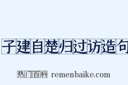 子建自楚归过访造句是什么意思的图片